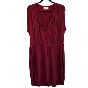 Isabel Marant Etoile Boho V-Neck Drawstring Dress Sz FR 42 US 10-12 Quiet Luxury